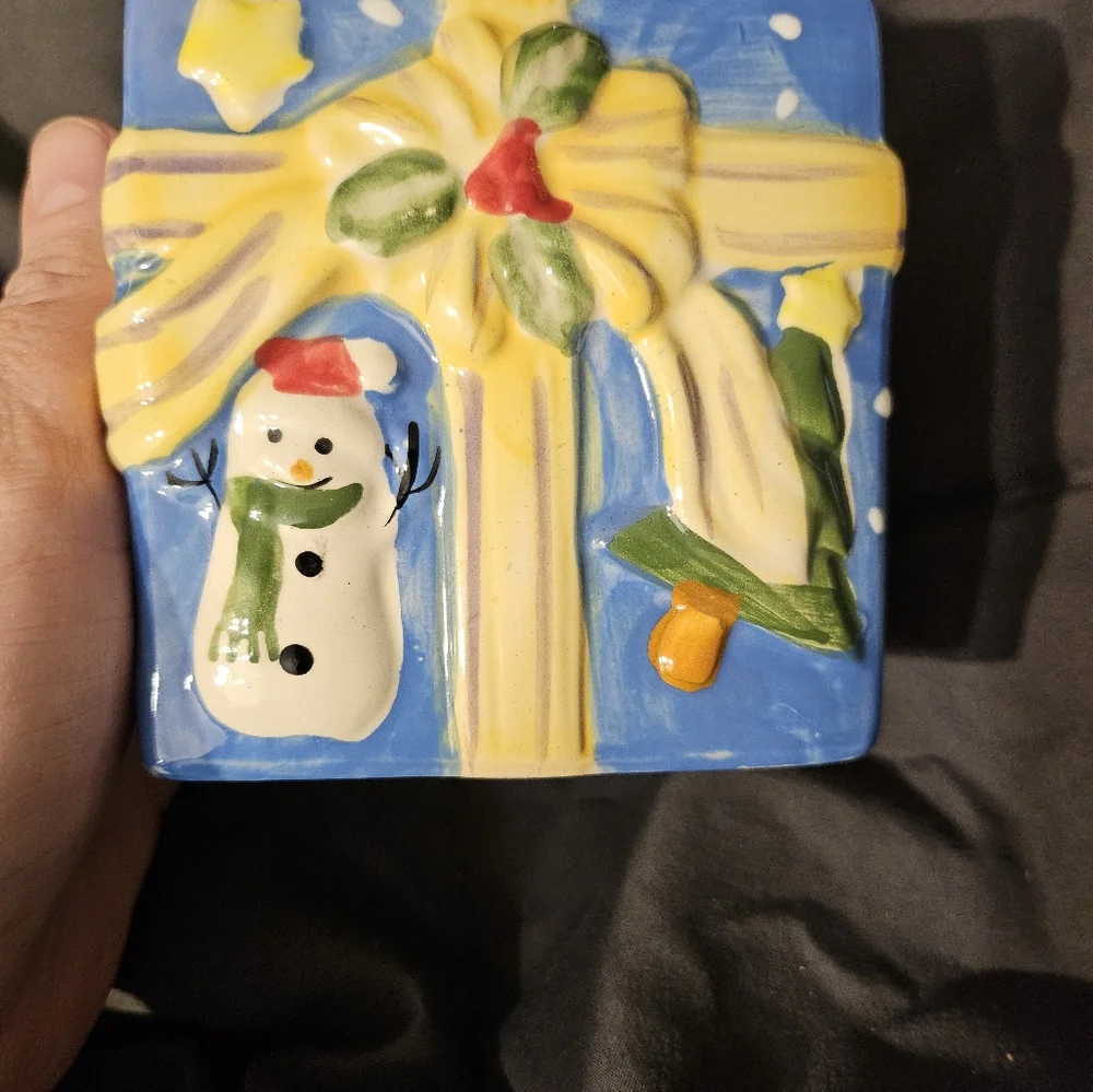 Vintage‎ Ceramic Decoration Christmas Candles (1 missing The Top)
